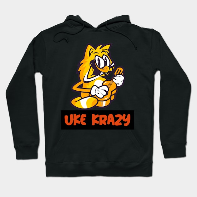 Uke Krazy, ukulele design Hoodie by Distinct Designz